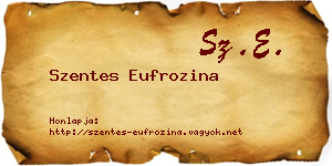 Szentes Eufrozina névjegykártya